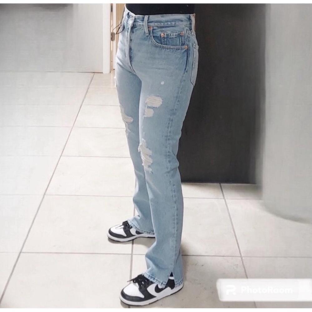 Levi's 501 denim
button fly Jeans side split Straight leg size 32 × 30 Revolve - Picture 1 of 13